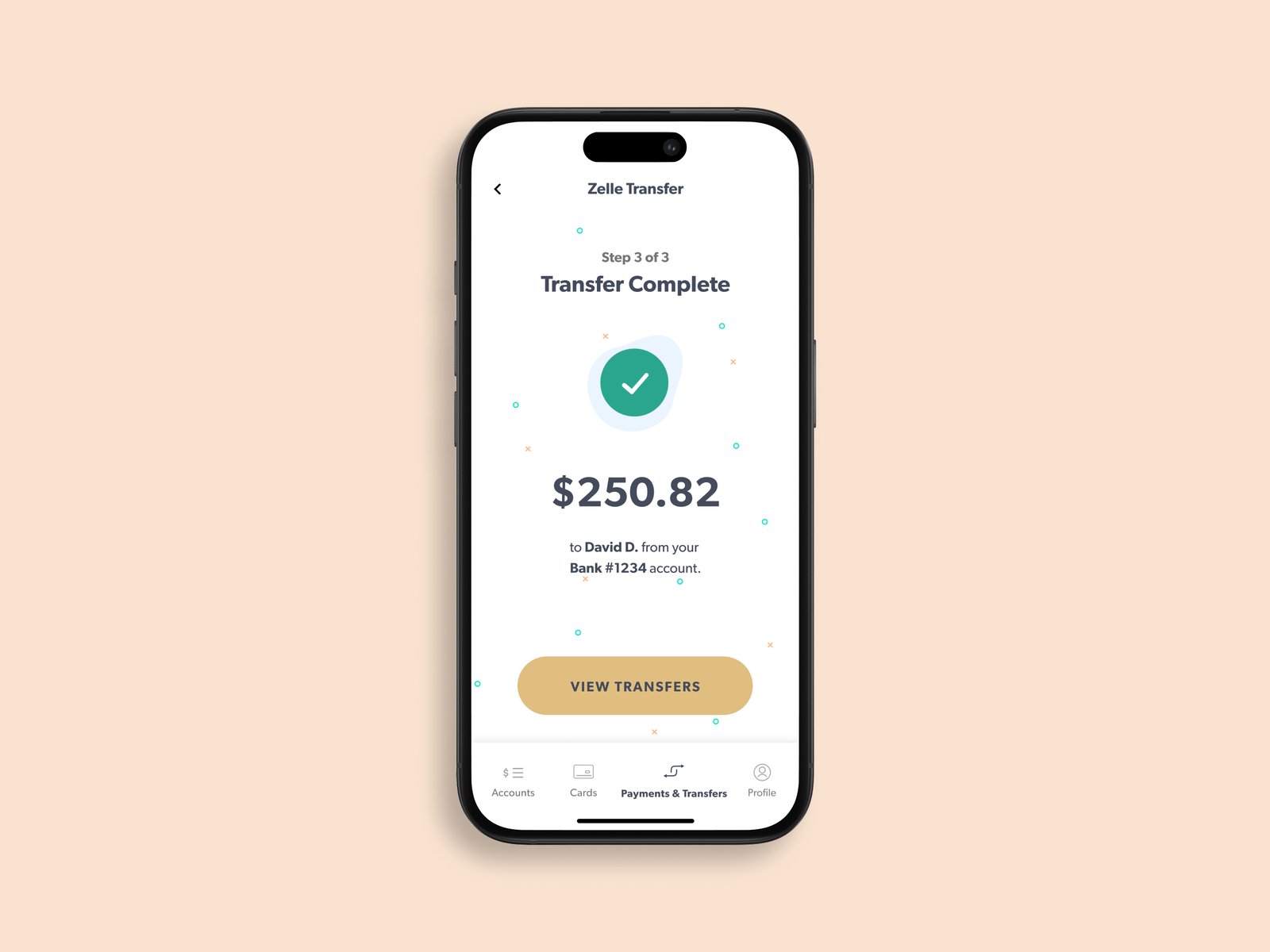 Transfer confirmation (mobile)