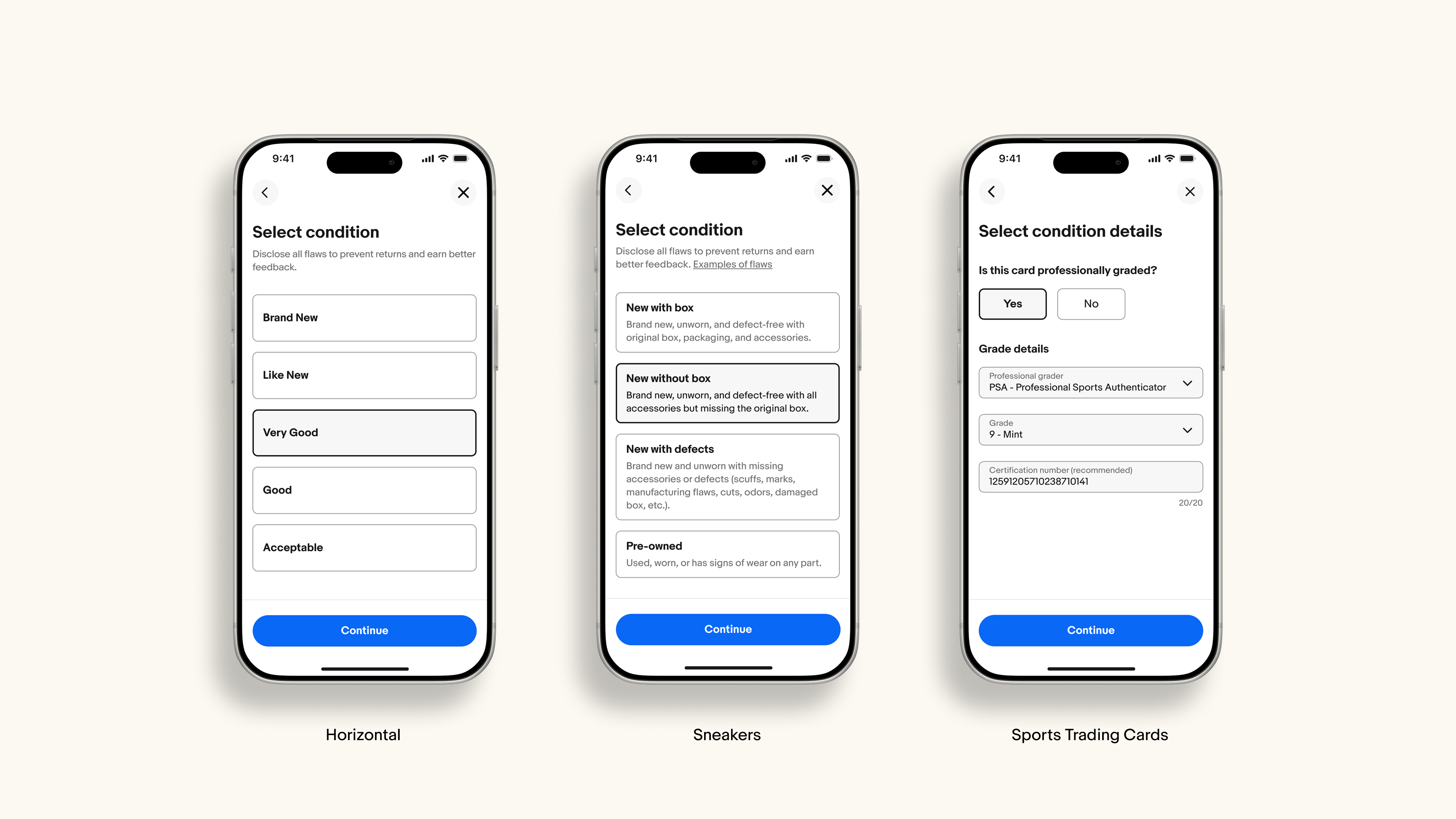 Tailored condition selection overview