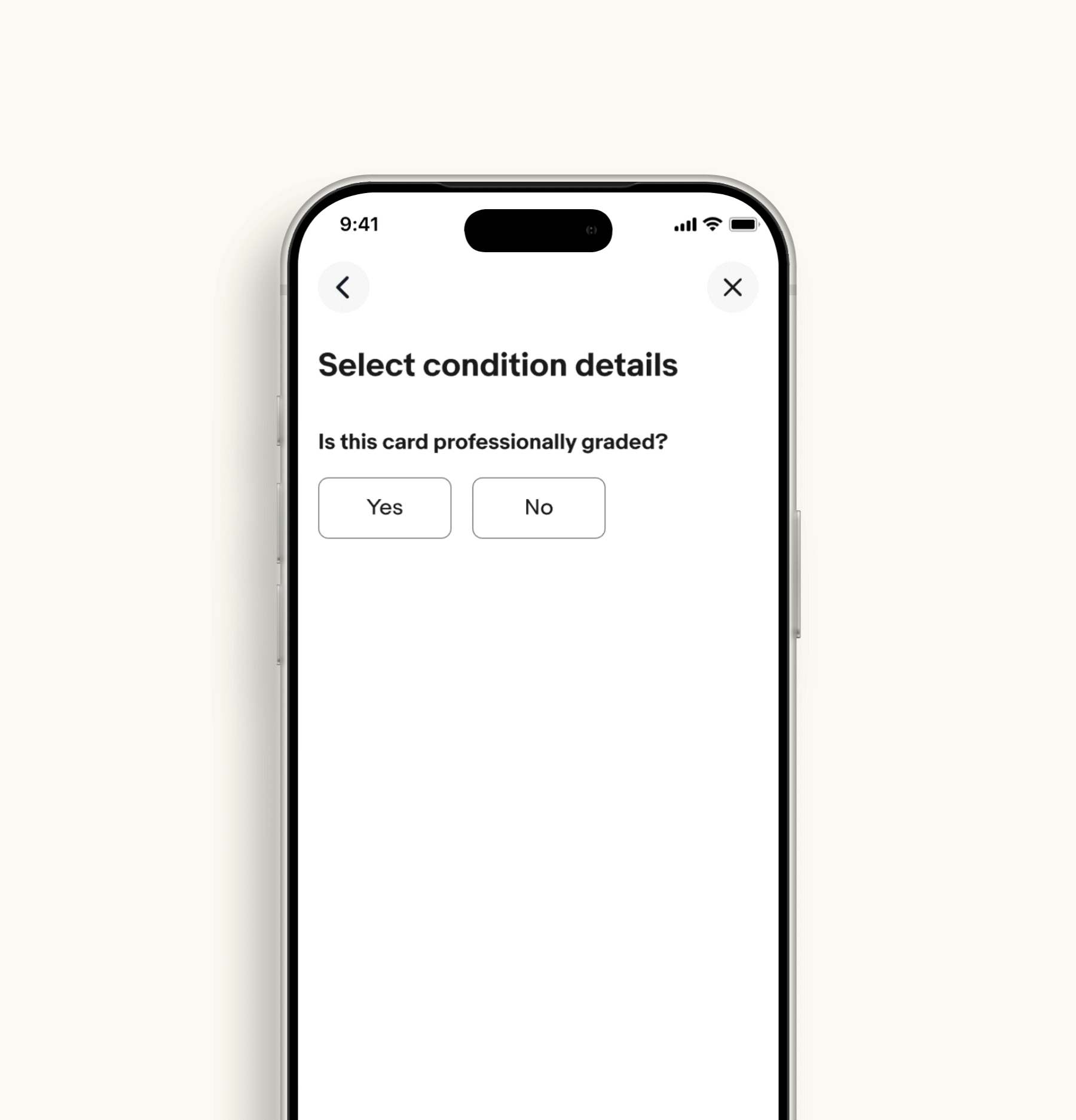 Category-specific condition guidance
