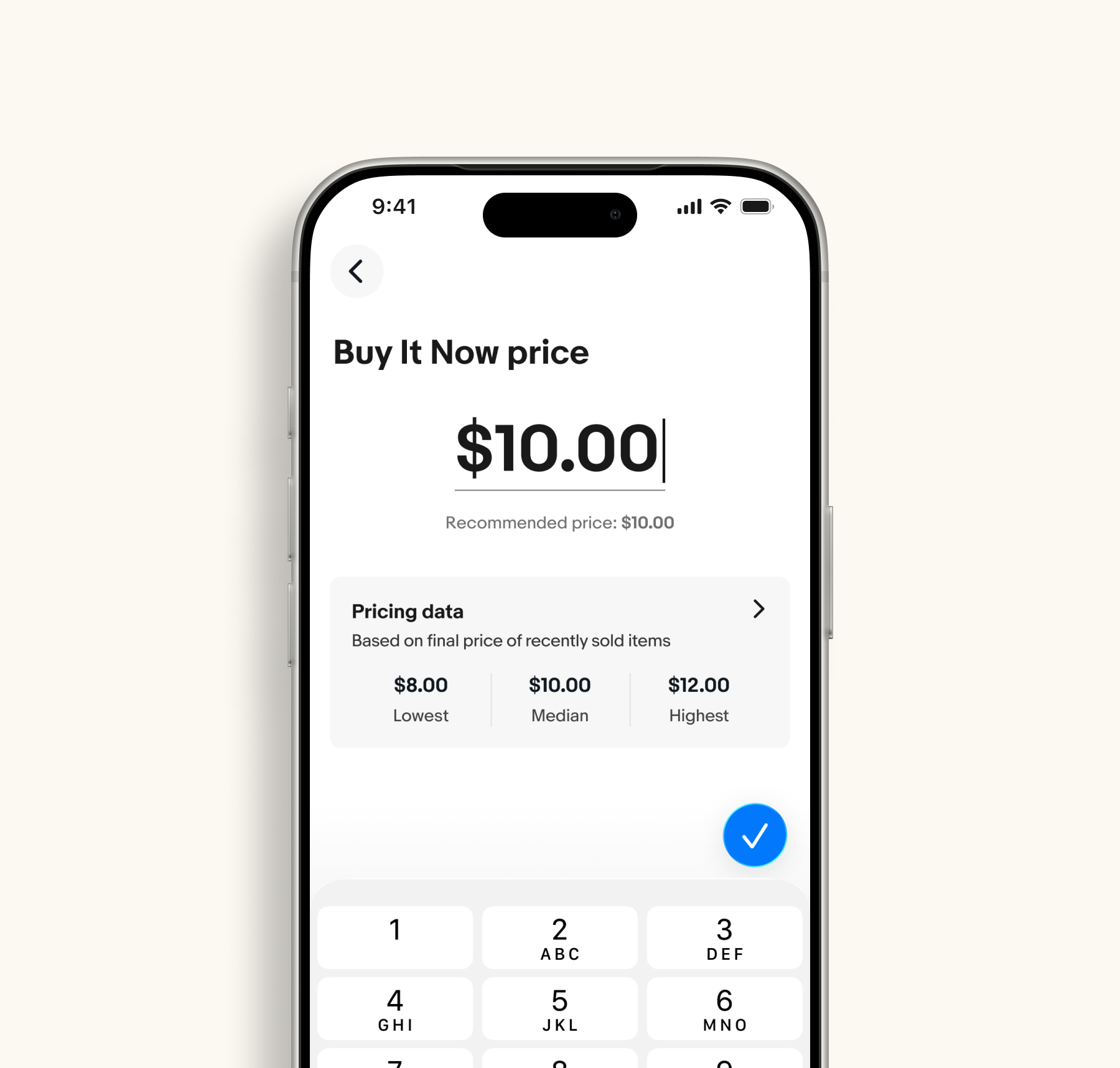 Median price auto-fill