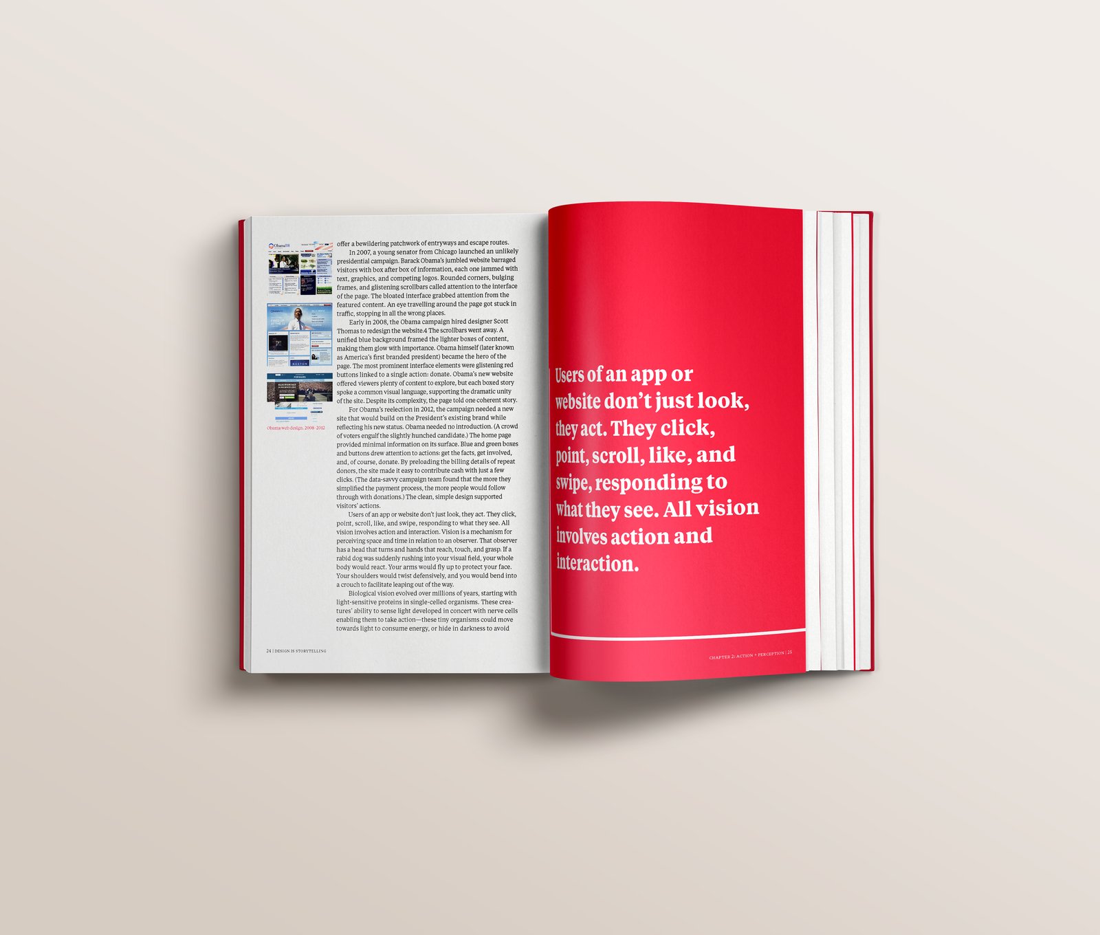 Design is Storytelling — interior spread