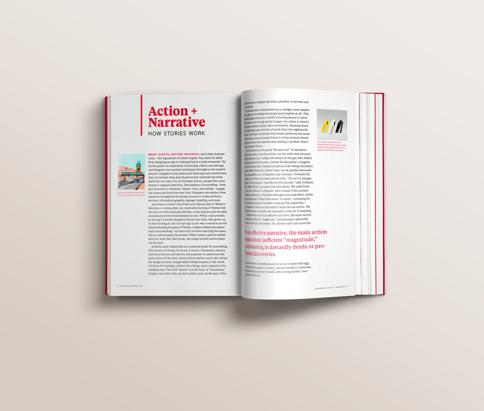 Design is Storytelling — interior spread