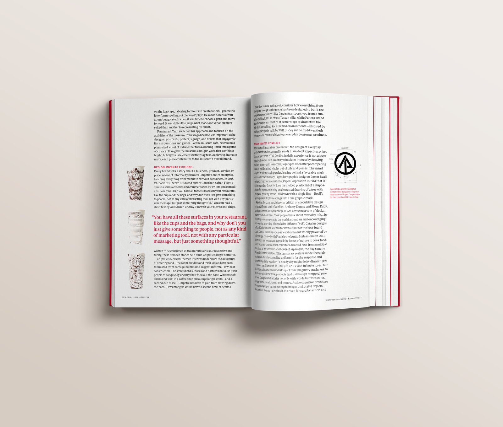 Design is Storytelling — interior spread